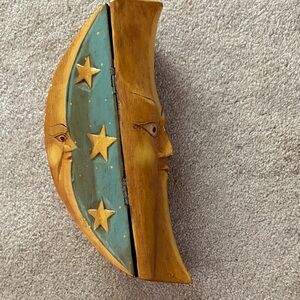 Hand-Carved Moon box jewelry box small storage